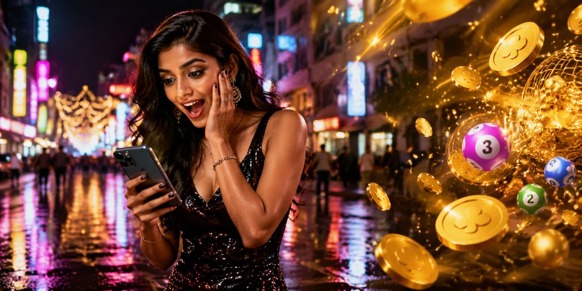 Dynamic Bangalore MG Road with vibrant lottery and casino nightlife